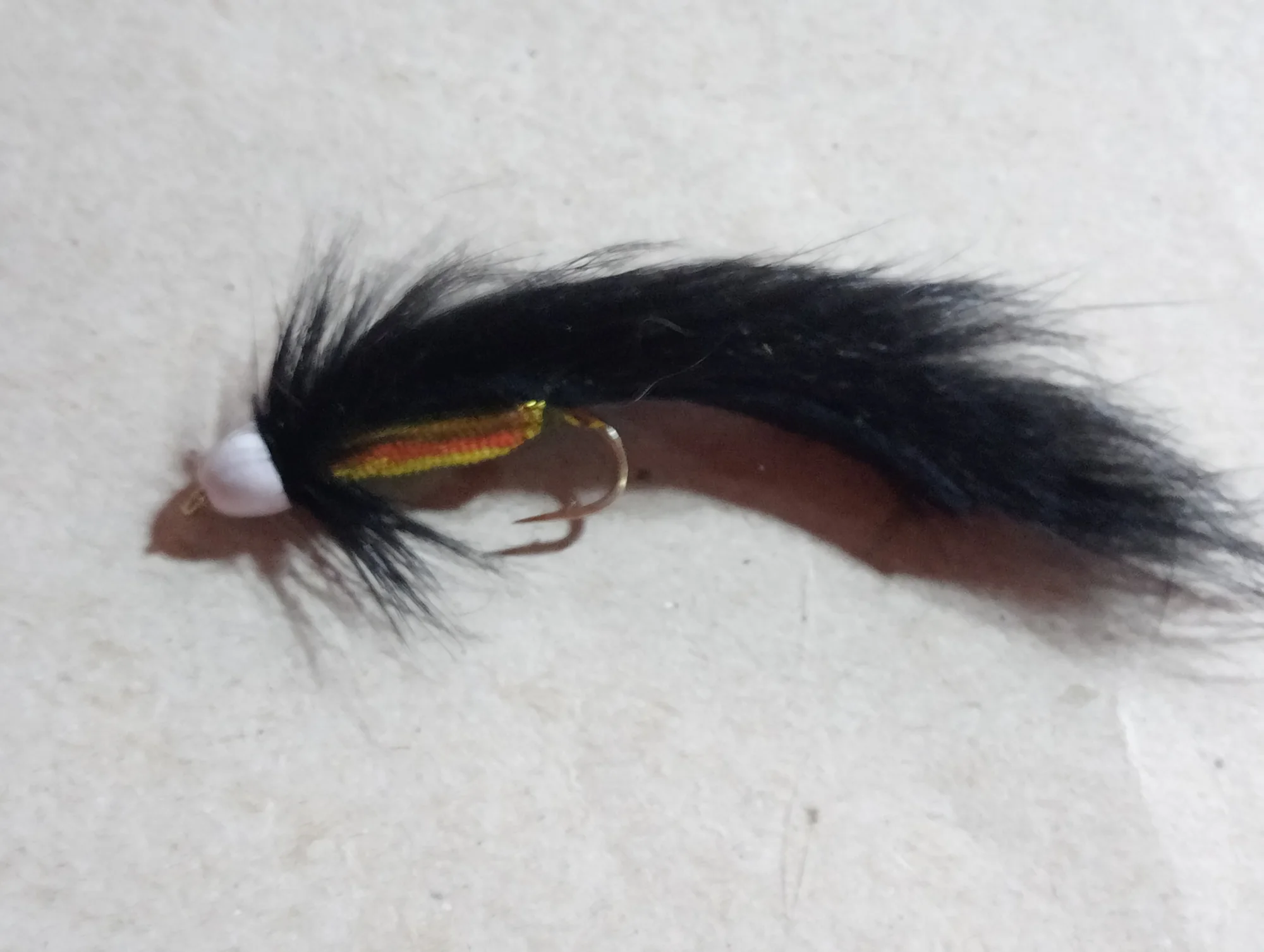 Brown Zonker with white bead